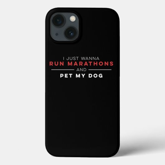 マラソンとペットの犬ランナーレースデザインハーフルー Case-Mate iPhoneケース (裏面)