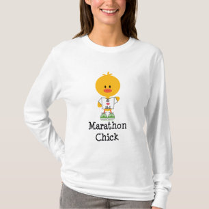 マラソンのひよこの平和愛26.2フード付きスウェットシャツ Tシャツ