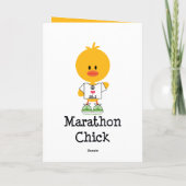 マラソンのひよこの平和愛26.2挨拶状 カード (裏面)