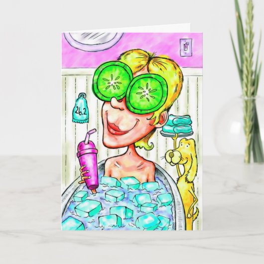 マラソンのグッドラックカード – アイスバス カード (正面)