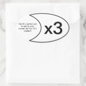 マラソンのステッカーx3 楕円形シール (バッグ)