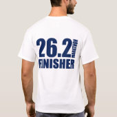 マラソンのフィニッシャー-海軍 Tシャツ (裏面)