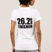 マラソンのフィニッシャー-黒 Tシャツ (裏面)