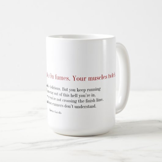 マラソンのマグ-内臓であなたは走ります。 発煙 コーヒーマグカップ (正面右)