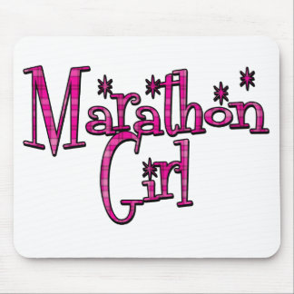 マラソンの女の子 マウスパッド