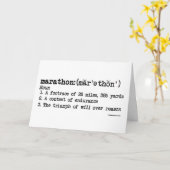 マラソンの最高の運運の定義 カード (黄色い花)
