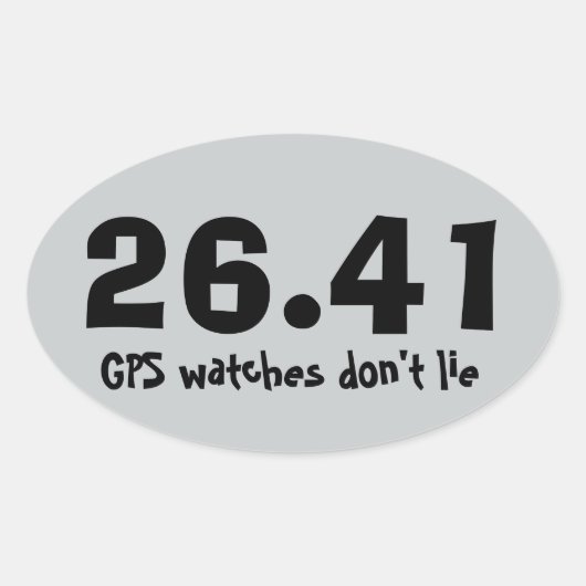 マラソンの連続したステッカー 楕円形シール (正面)