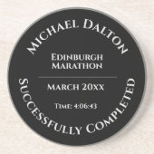 マラソンまたはおもしろい走トロフィスサンドストーンコースター コースター (正面)