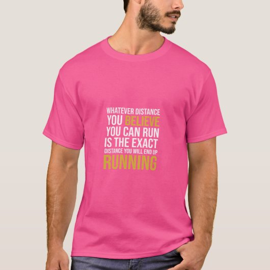 マラソンやる気を起こさせる引用文 Tシャツ (正面)
