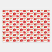 マラソンサンタおもしろいスアクティブはっきりしたスポーツクリスマス ラッピングペーパーシート (正面2)