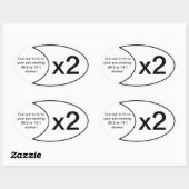 マラソンステッカーx2 楕円形シール (シート)