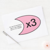 マラソンステッカーx3 （ピンク） 楕円形シール (封筒)