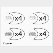 マラソンステッカーx4 楕円形シール (シート)