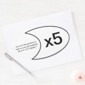 マラソンステッカーx5 楕円形シール (封筒)