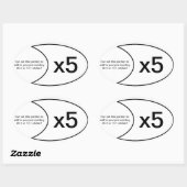 マラソンステッカーx5 楕円形シール (シート)