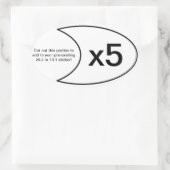 マラソンステッカーx5 楕円形シール (バッグ)