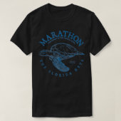 マラソンタートルフロリダ鍵スキューバ魚釣りダイビング Tシャツ (デザイン正面)