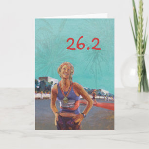 マラソンナーおめでとうカード – 26.2 カード