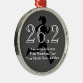 マラソンパーソナライズされたランナー26.2女子メダル メタルオーナメント (右)