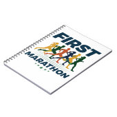 マラソンマラソン初走者マラソン選手 ノートブック (左側)