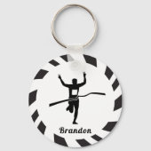 マラソンランナートラッククロスカントリーランニングズの名前 キーホルダー (正面)