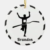 マラソンランナートラッククロスカントリーランニングズの名前 セラミックオーナメント (正面)