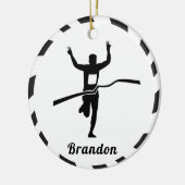 マラソンランナートラッククロスカントリーランニングズの名前 セラミックオーナメント (左)