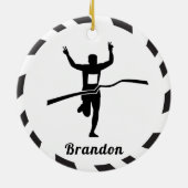 マラソンランナートラッククロスカントリーランニングズの名前 セラミックオーナメント (裏面)