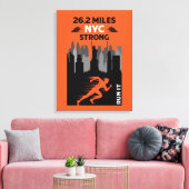 マラソンランナーニューヨーク26.2 キャンバスプリント (インサイチュ (リビング))
