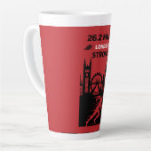 マラソンランナーロンドン26.2 カフェラテマグ (左アングル)