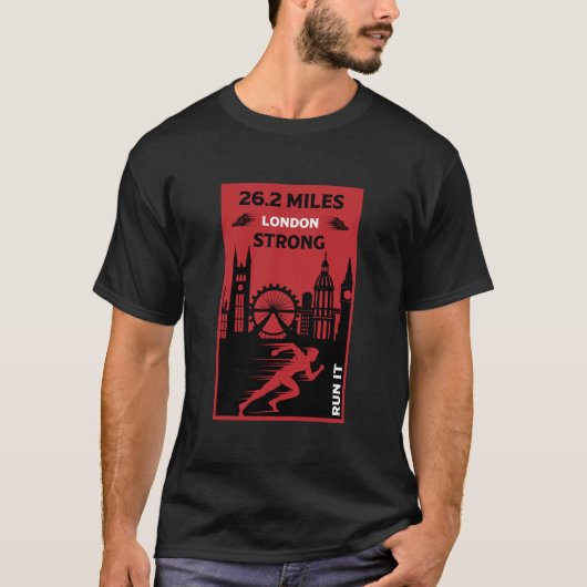 マラソンランナーロンドン26.2 Tシャツ (正面)