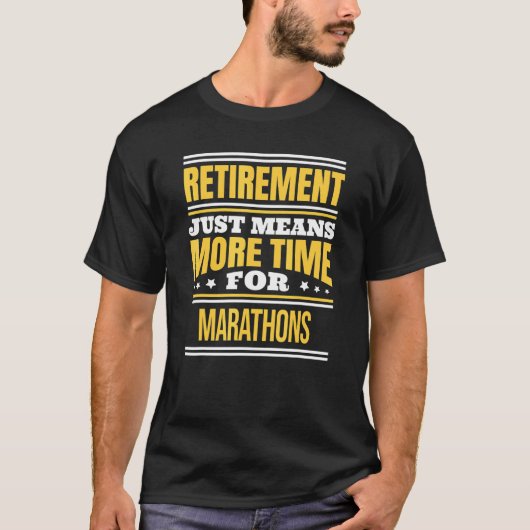 マラソンランナー引退の引退宣言 Tシャツ (正面)