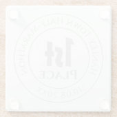 マラソンランナー第1賞トロフィー賞 ガラスコースター (裏面)