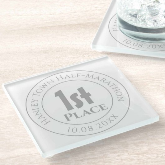マラソンランナー第1賞トロフィー賞 ガラスコースター