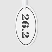 マラソンランナー26.2オーバルキープサケ金ゴールド オーナメント (正面)