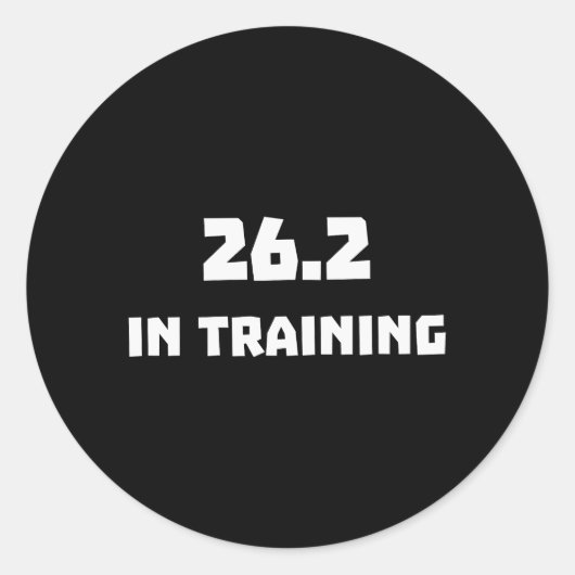 マラソンランナー26.2ランニングトレーニング ラウンドシール (正面)