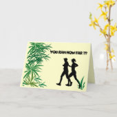 マラソンランナー カード (黄色い花)