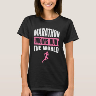 マラソンランナー ママ達は世界を走る 面白いマラソン Tシャツ