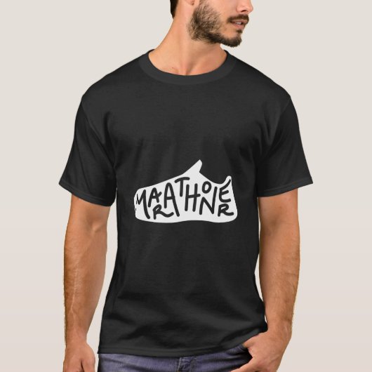 マラソンランナー マラソン マラソンランニングシューズ Tシャツ (正面)