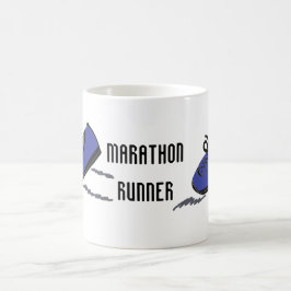 マラソンランナー - 青いランニングシューズ コーヒーマグカップ