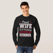 マラソンランニングの妻 Tシャツ (正面フル)