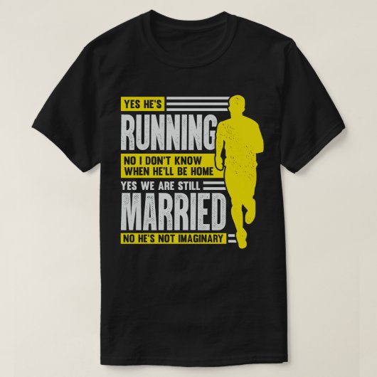 マラソンランニングランナーの妻ギフト Tシャツ (デザイン正面)