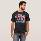 マラソン完走したよ 女性ランナー Tシャツ (正面フル)