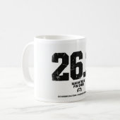 マラソン完走 26.2マイル ランニングギフト コーヒーマグカップ (正面左)
