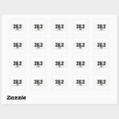 マラソン完走 26.2マイル ランニングギフト スクエアシール (シート)