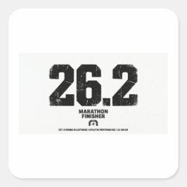 マラソン完走 26.2マイル ランニングギフト スクエアシール