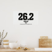 マラソン完走 26.2マイル ランニングギフト ポスター (キッチン)