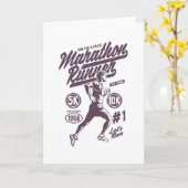 マラソン走者 カード (黄色い花)