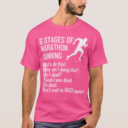 マラソン走行の6段階 Tシャツ (正面)