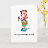 マラソン選手のお祝いカード – メダル決闘 カード (黄色い花)